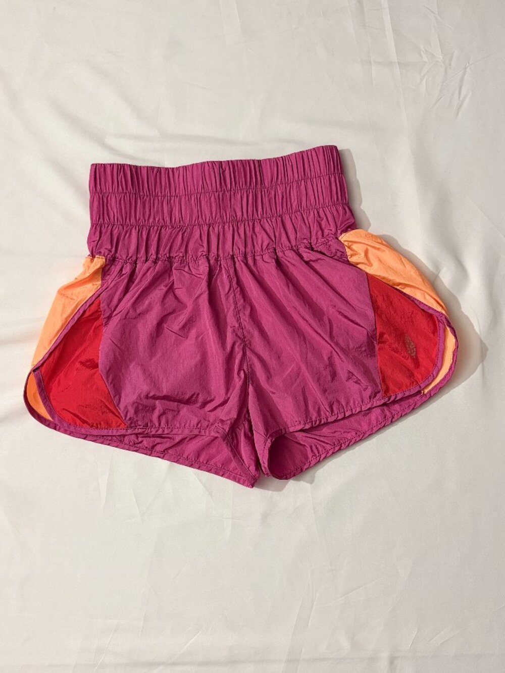 FP Movement The Way Home Colorblock Shorts Pink Orange Size S